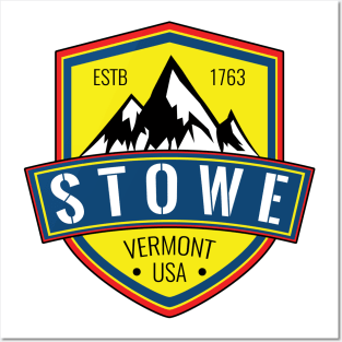 Skiing Stowe Vermont Posters and Art